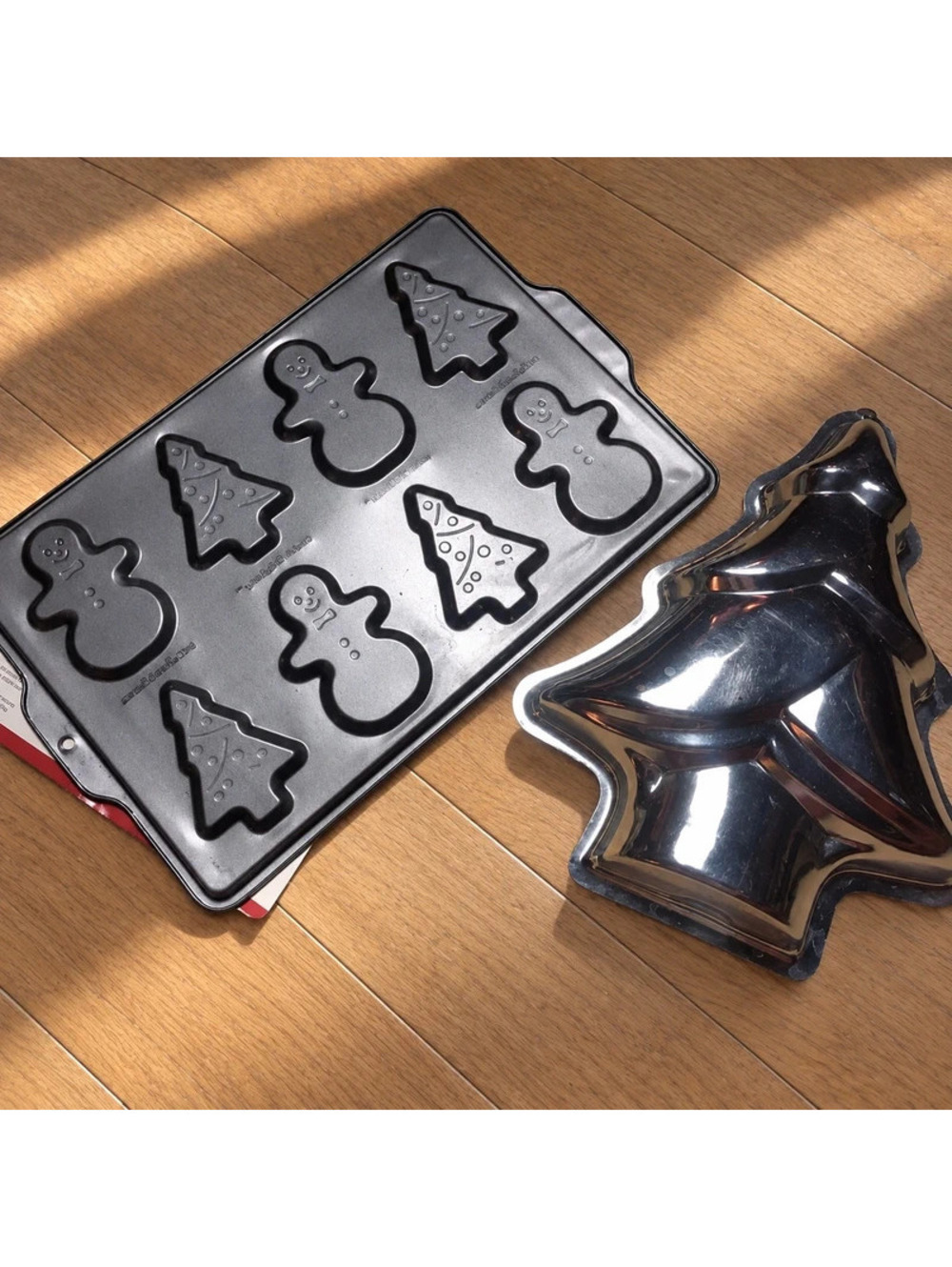 Christmas Baking Pan Bundle Tree Cake Pan Gingerbread Cookie Mold Holiday